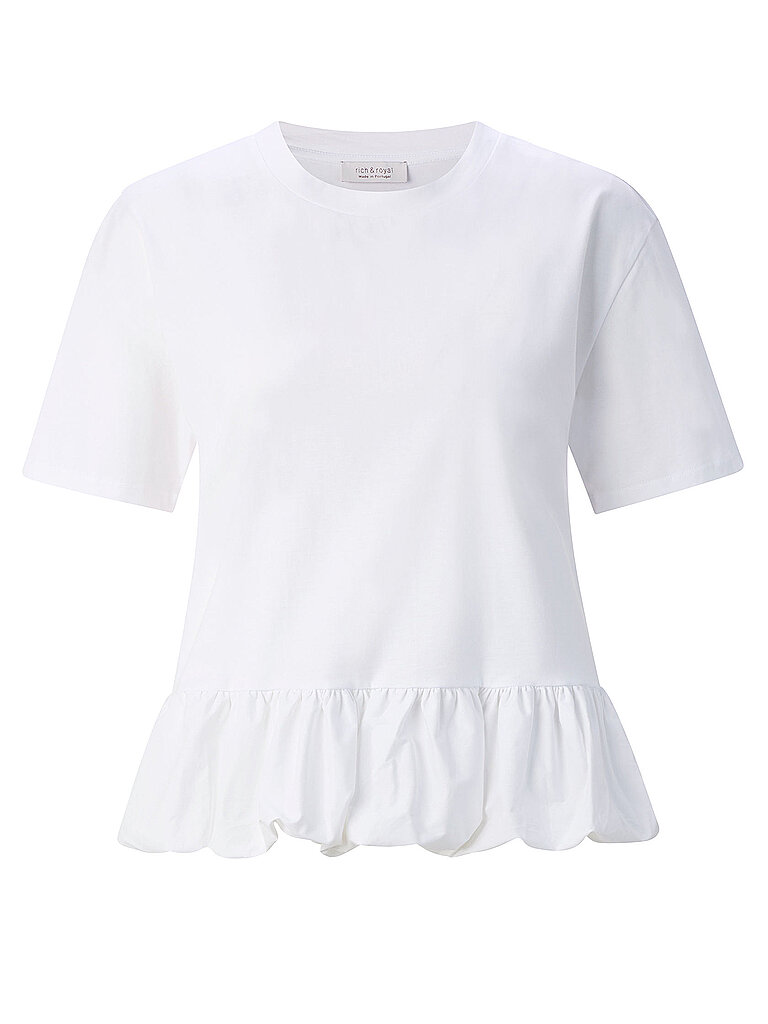 RICHROYAL T-Shirt weiss XL damen