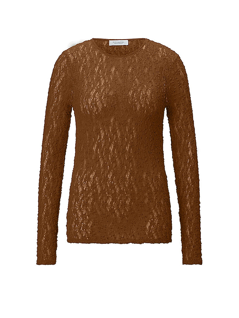 RICHROYAL Langarmshirt  braun | S