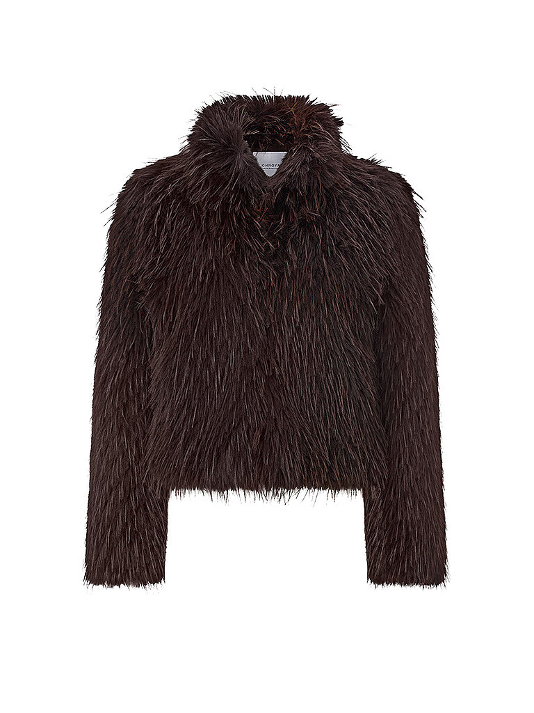 RICHROYAL Jacke in Felloptik  braun | 34