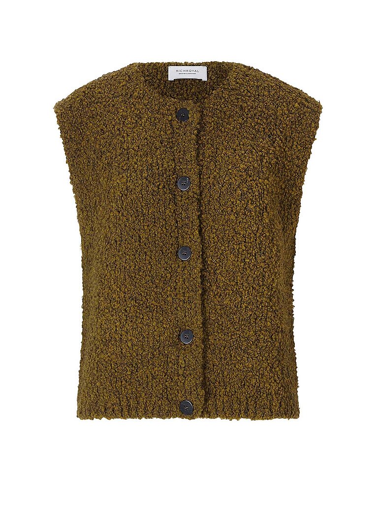 RICHROYAL Gilet olive | XS