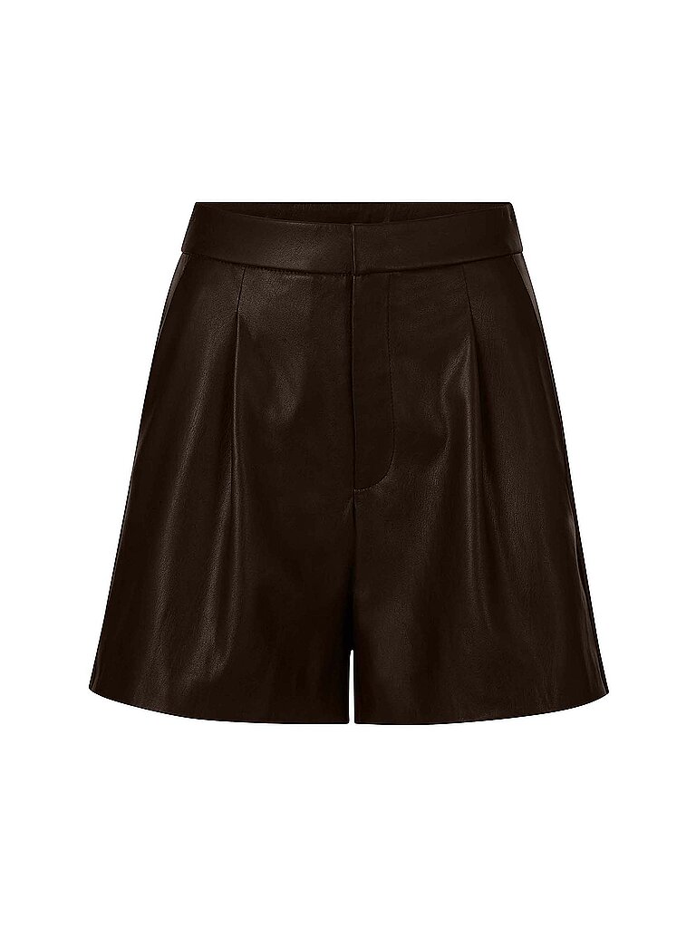 RICHROYAL Shorts in Lederoptik  braun | 38