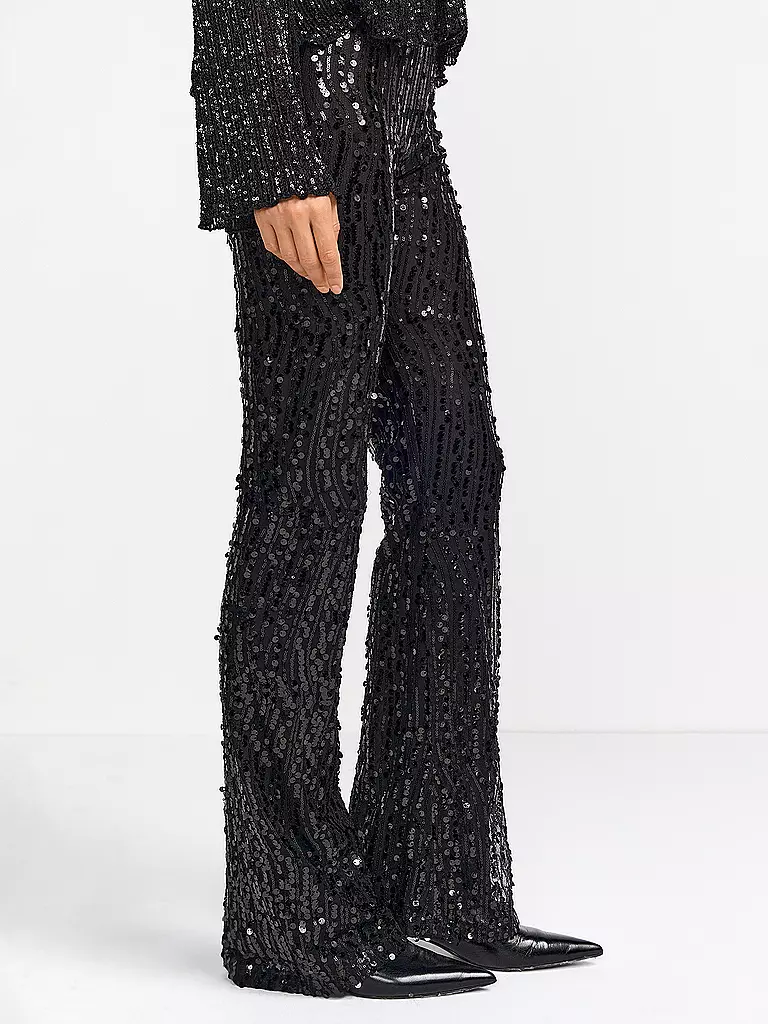 RICHROYAL | Hose Flared Fit | Schwarz