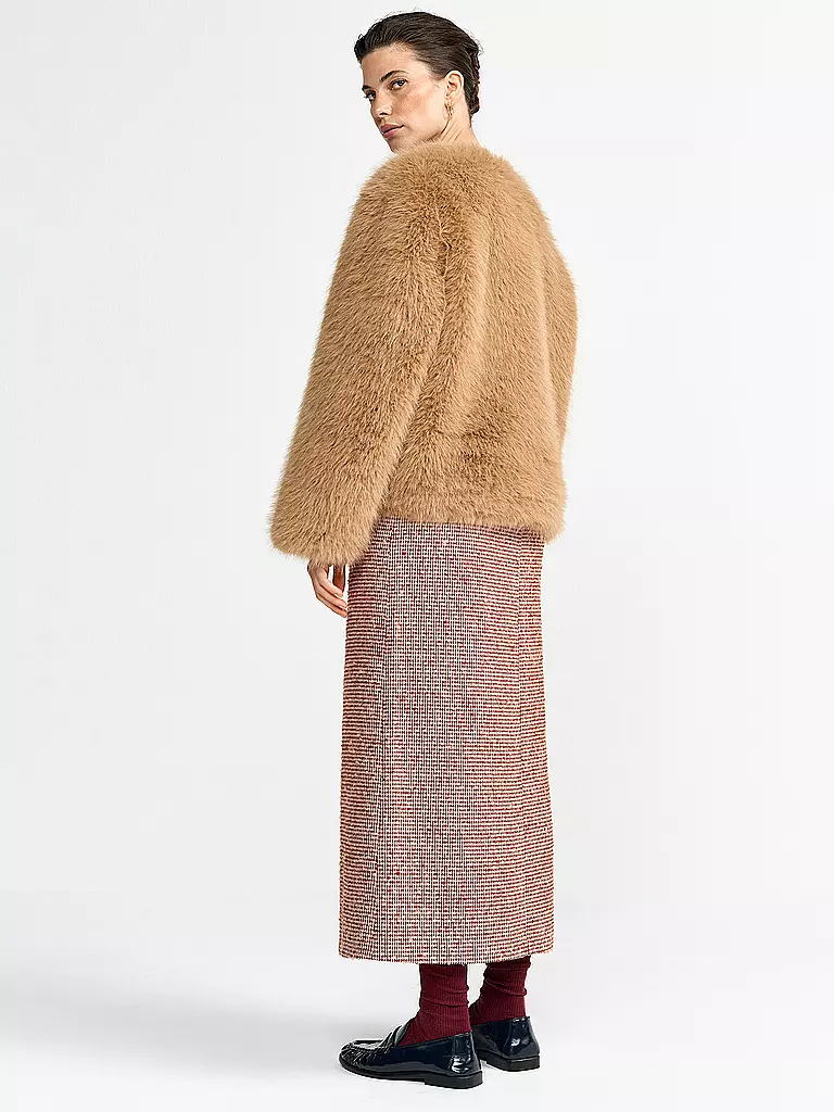 RICHROYAL | Jacke in Felloptik  | Camel