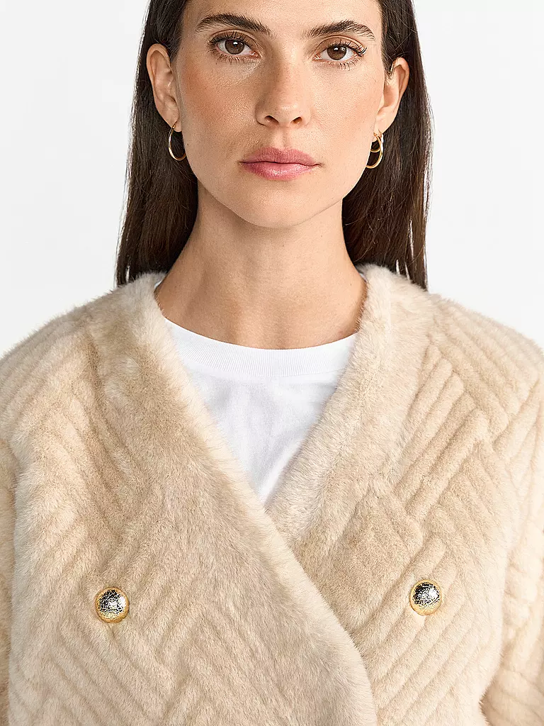 RICHROYAL | Jacke in Felloptik  | Camel