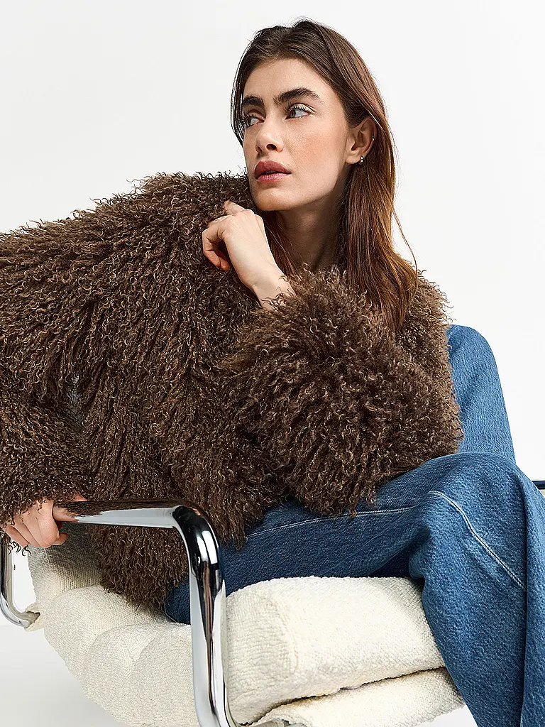 RICHROYAL | Jacke in Felloptik | 