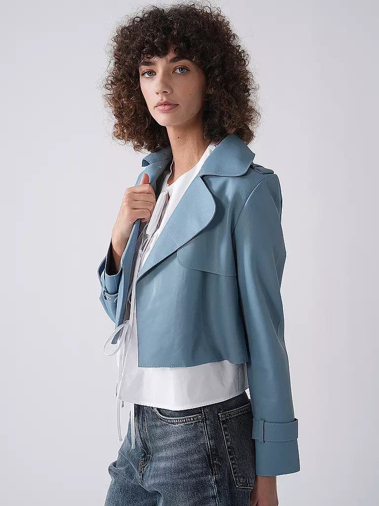 RICHROYAL | Lederjacke | Hellblau