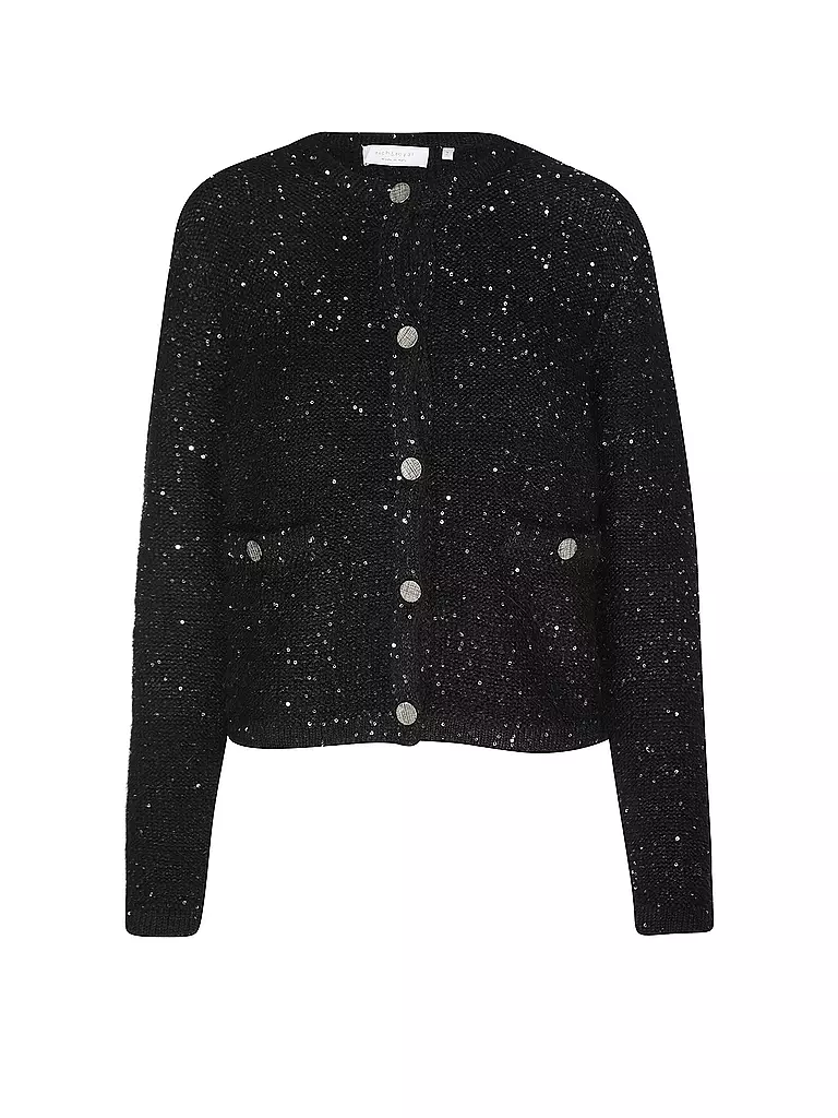 RICHROYAL | Strickjacke Boxy Fit | Schwarz