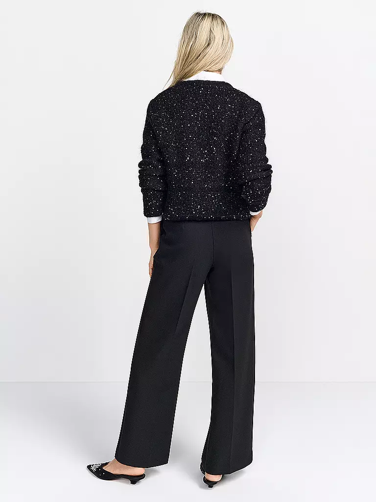 RICHROYAL | Strickjacke Boxy Fit | Schwarz