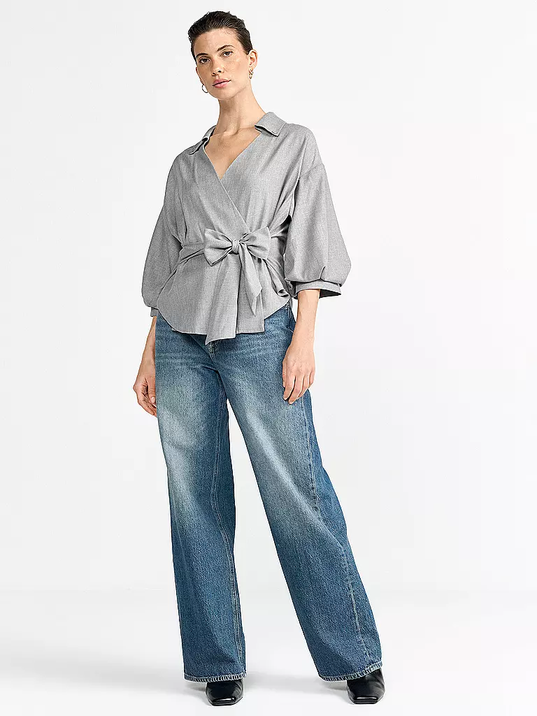 RICHROYAL | Wickelbluse  | Grau