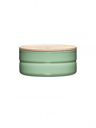 RIESS | Frischhaltedose - Emaille Vorratsdose mit Eschenholz-Deckel "Truehomewear"  6cm 615ml
