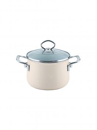 RIESS | Fleischtopf mit Glasdeckel NOUVELLE 24cm/6,5l  Avorio