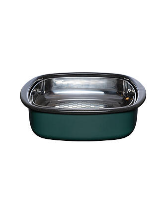 RIESS | Dampfgarer mit Glasdeckel und Gareinsatz 3tlg. TEAL Blaugruen