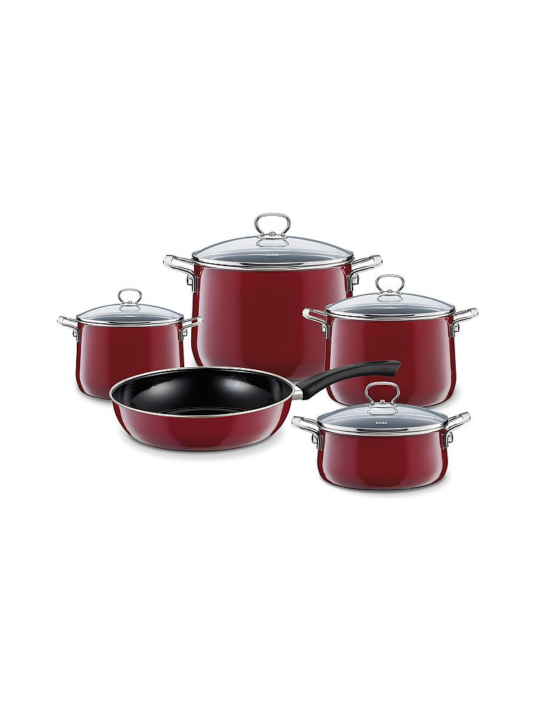 Kochgeschirr Set 5-tlg. NOUVELLE Rosso dunkelrot baby