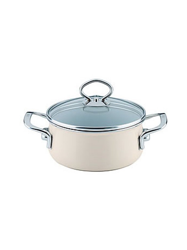 RIESS Kasserolle mit Glasdeckel NOUVELLE 20cm/2l Avorio beige