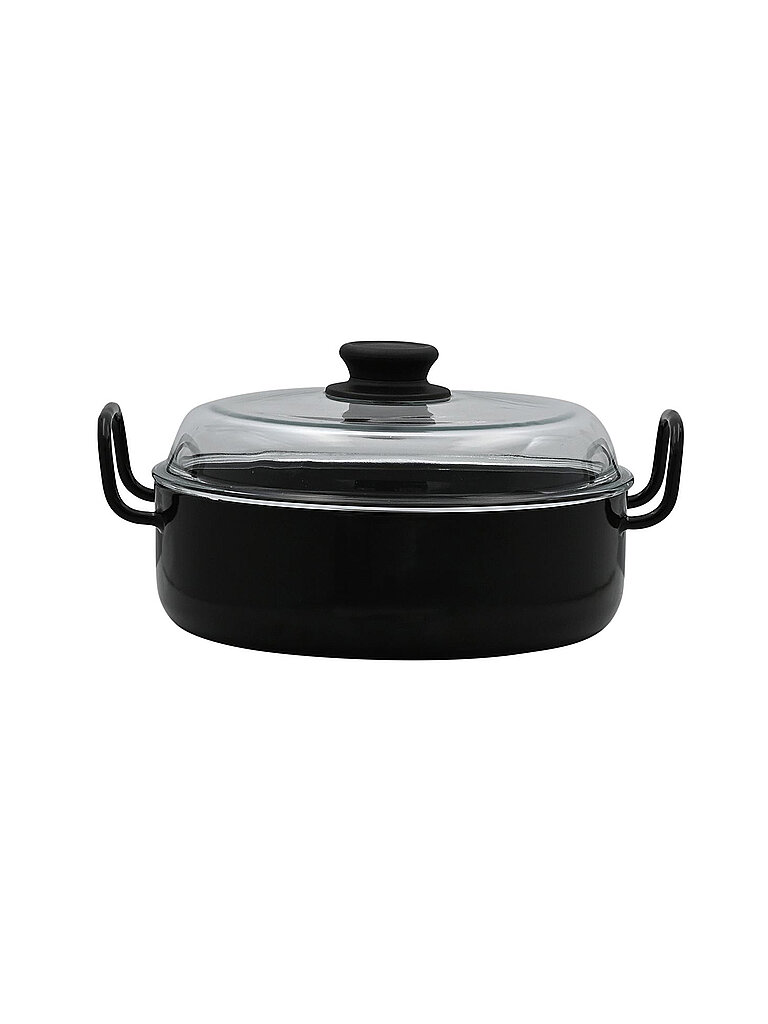 RIESS Emaille Omas Schmorpfanne 28cm Schwarz schwarz