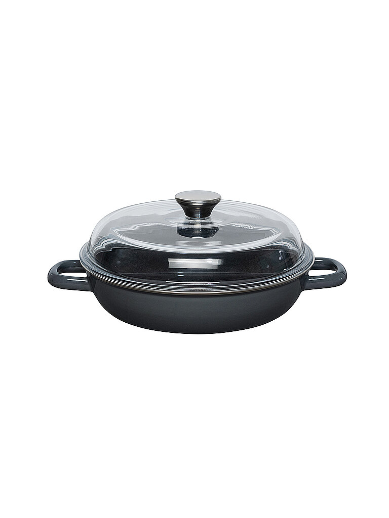 RIESS Schmorpfanne mit Deckel 24cm Dark Grey grau