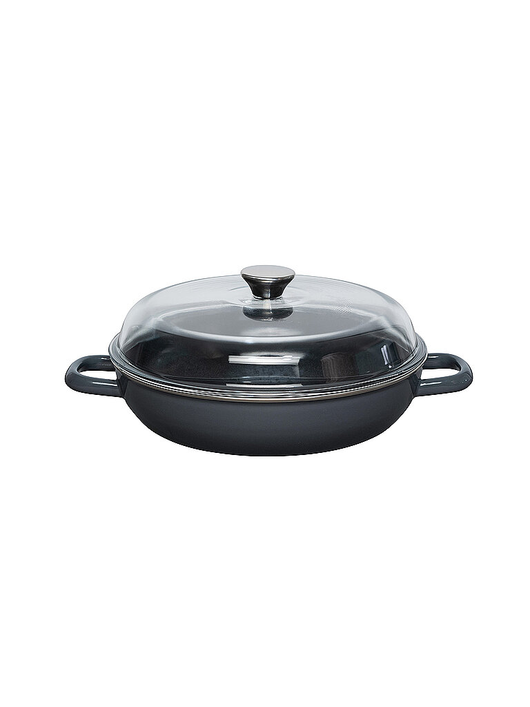 RIESS Schmorpfanne mit Deckel 28cm Dark Grey grau