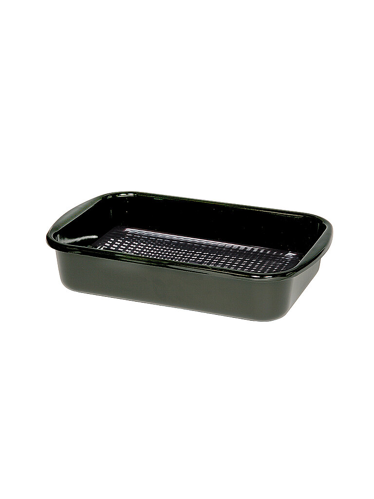Grillpfanne mit Waffelboden 35x23cm Schwarz schwarz baby