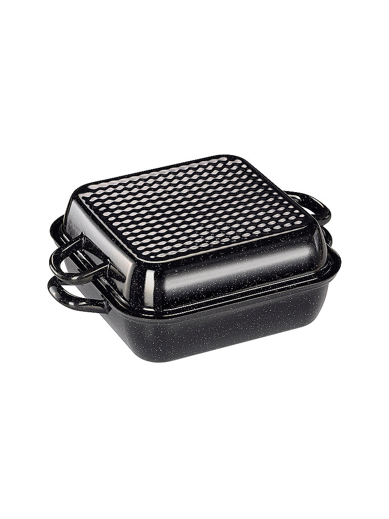 RIESS Bratpfanne mit Deckel 26x26cm Schwarz schwarz