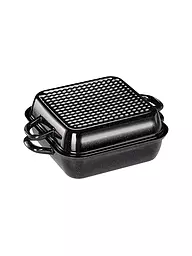 RIESS | Bratpfanne mit Deckel 26x26cm Schwarz | schwarz