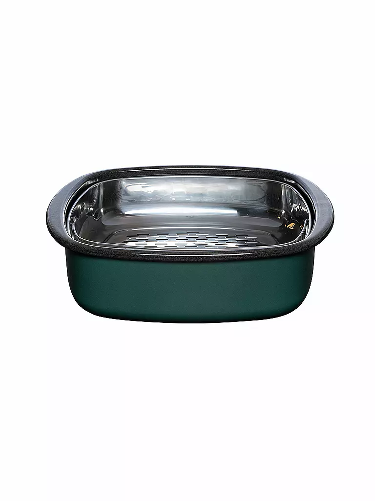 RIESS | Dampfgarer mit Glasdeckel und Gareinsatz 3tlg. TEAL Blaugruen | petrol
