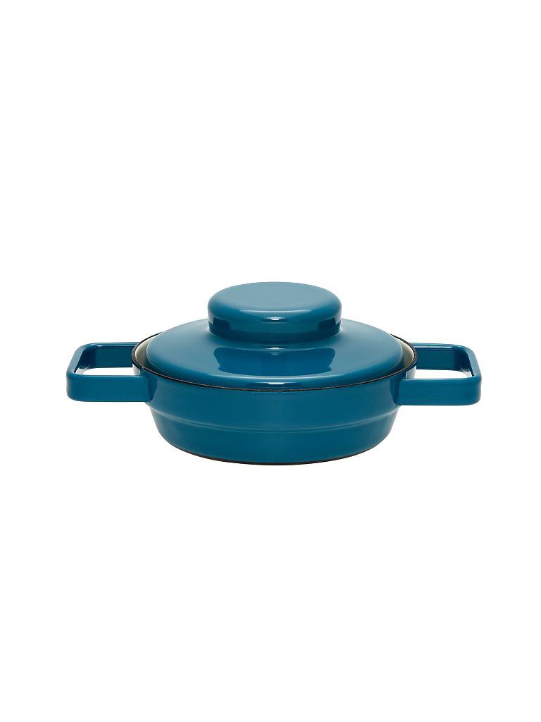 RIESS | Emaille Pfanne mit Deckel "Aromapot - Truehomewear" 16cm | blau