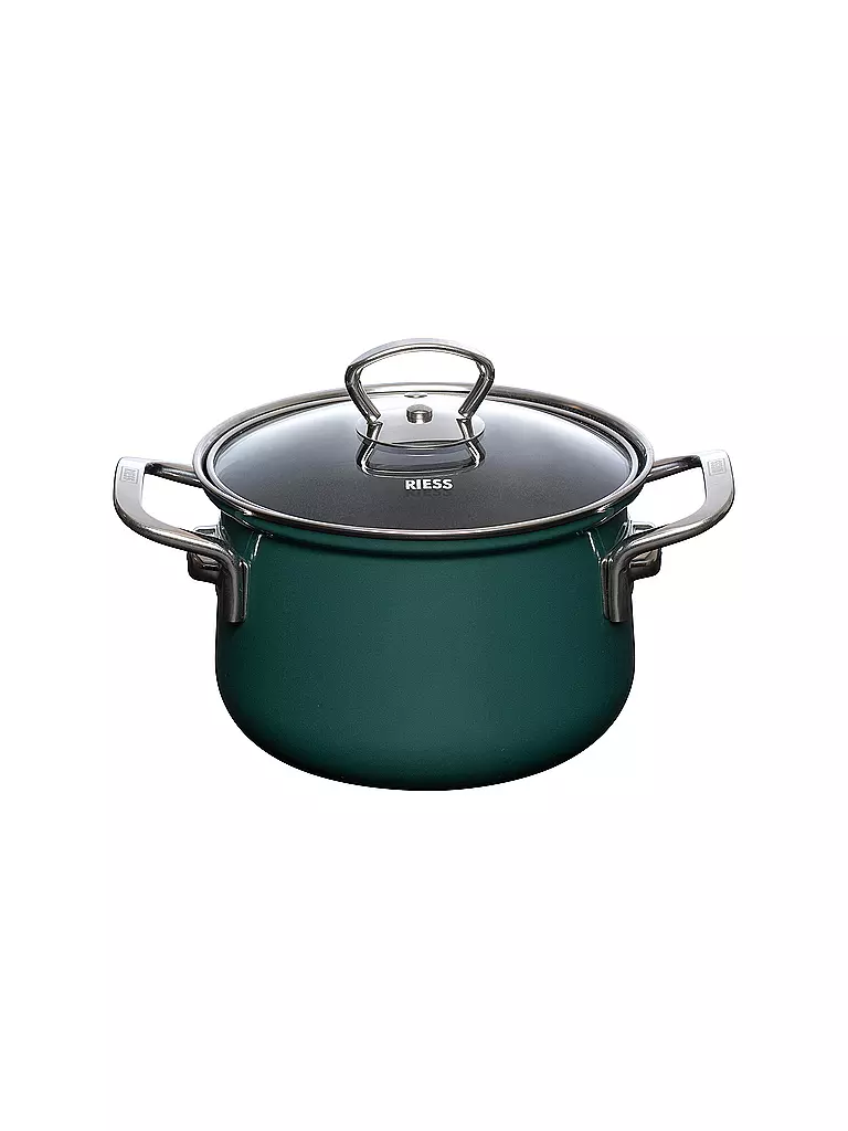 RIESS | Fleischtopf mit Glasdeckel TEAL 16cm/1,5l Blaugruen | petrol