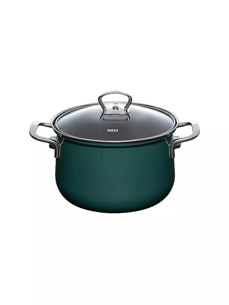 RIESS | Fleischtopf mit Glasdeckel TEAL 20cm/3,5l Blaugruen | petrol