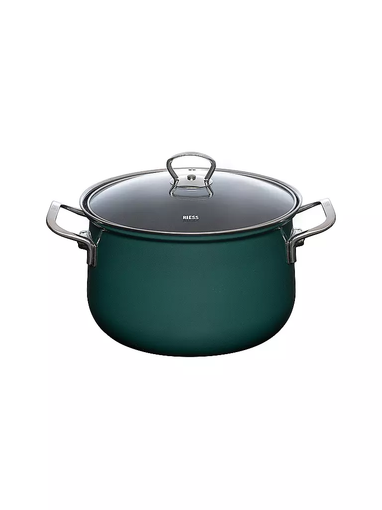 RIESS | Fleischtopf mit Glasdeckel TEAL 24cm/6l Blaugruen | petrol