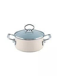 RIESS | Kasserolle mit Glasdeckel NOUVELLE 24cm/4l Rosso | beige