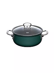 RIESS | Kasserolle mit Glasdeckel TEAL 20cm/2l Blaugruen | Petrol