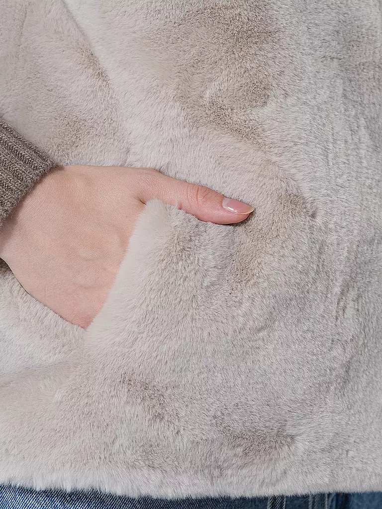 RINO&PELLE | Gilet in Felloptik LISON | creme
