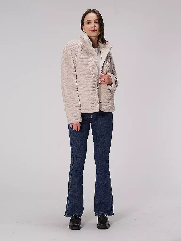 RINO&PELLE | Jacke in Felloptik DAVOR | creme