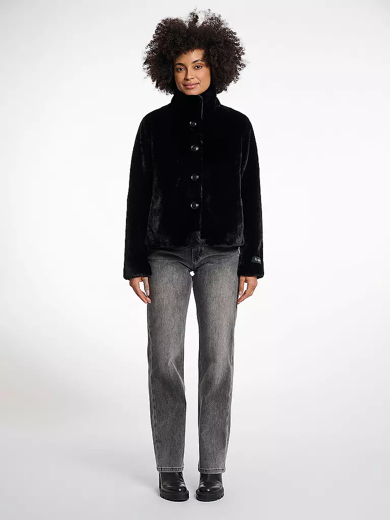 RINO&PELLE | Jacke in Felloptik VIE | schwarz