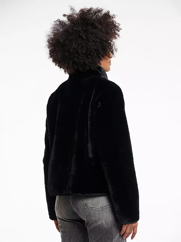 RINO&PELLE | Jacke in Felloptik VIE | schwarz