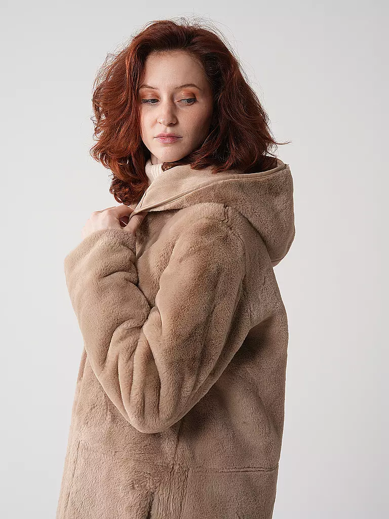 RINO&PELLE | Jacke in Felloptik | beige