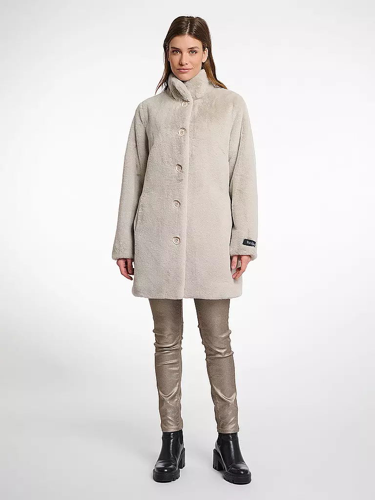 RINO&PELLE | Mantel in Felloptik NONNA | creme