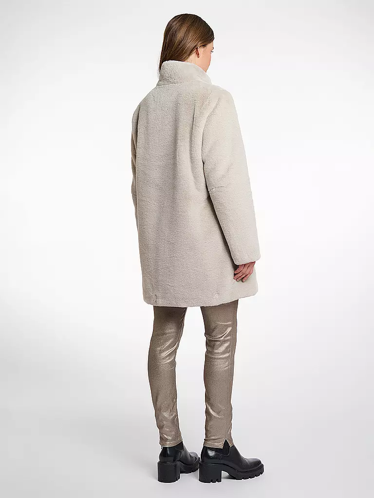 RINO&PELLE | Mantel in Felloptik NONNA | creme