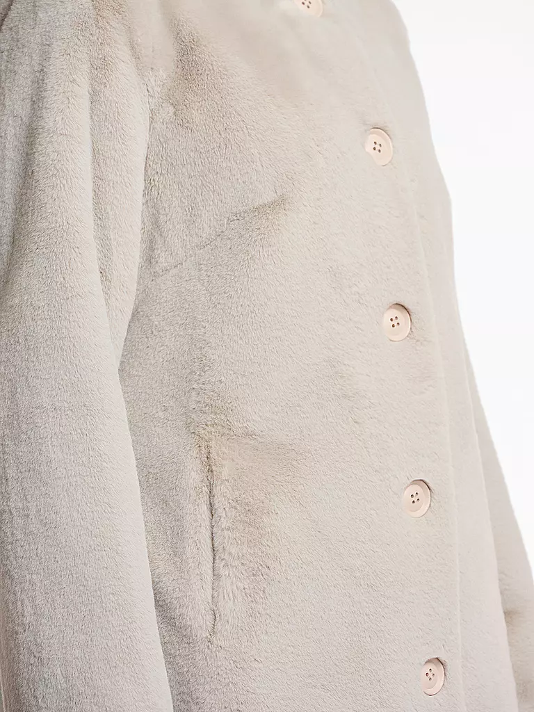 RINO&PELLE | Mantel in Felloptik NONNA | creme