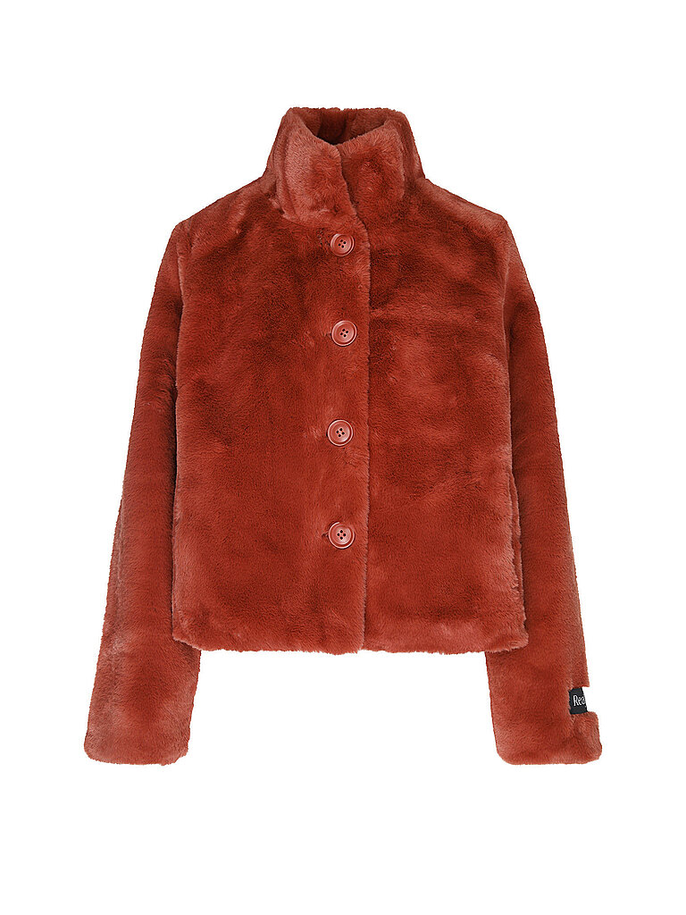 RINO&PELLE Jacke in Felloptik VIE dunkelrot | 44
