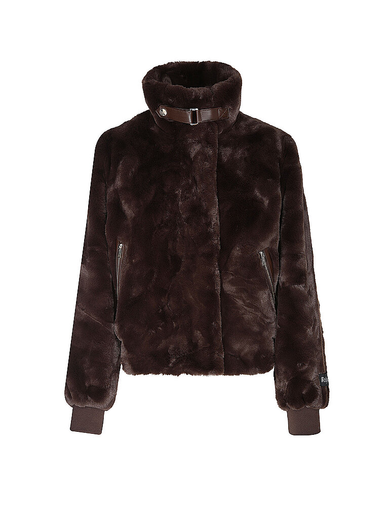 RINO&PELLE Jacke in Felloptik AMBRA braun | 36
