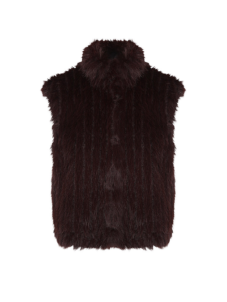 RINO&PELLE Gilet in Felloptik DAVA braun | 42