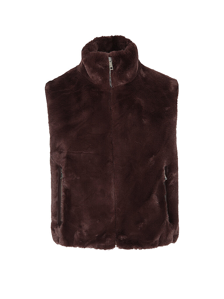 RINO&PELLE Gilet in Felloptik NIKKI braun | 38