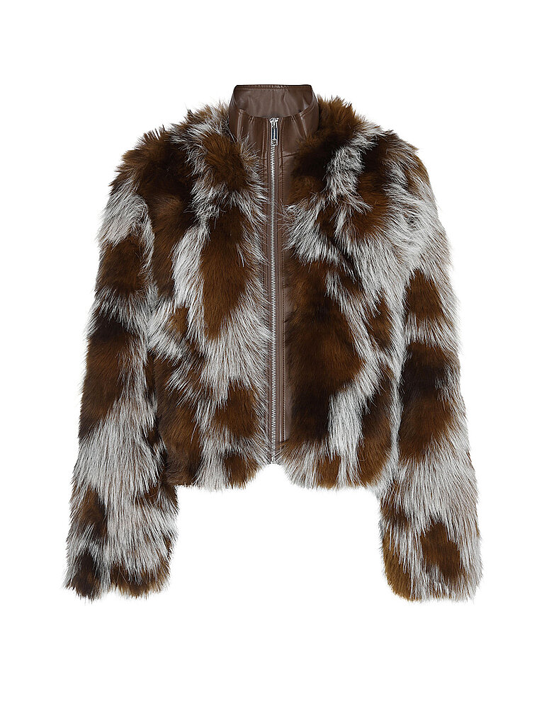 RINO&PELLE Jacke in Felloptik VEA beige | 34