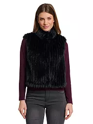 RINO&PELLE | Gilet in Felloptik DAVA | schwarz