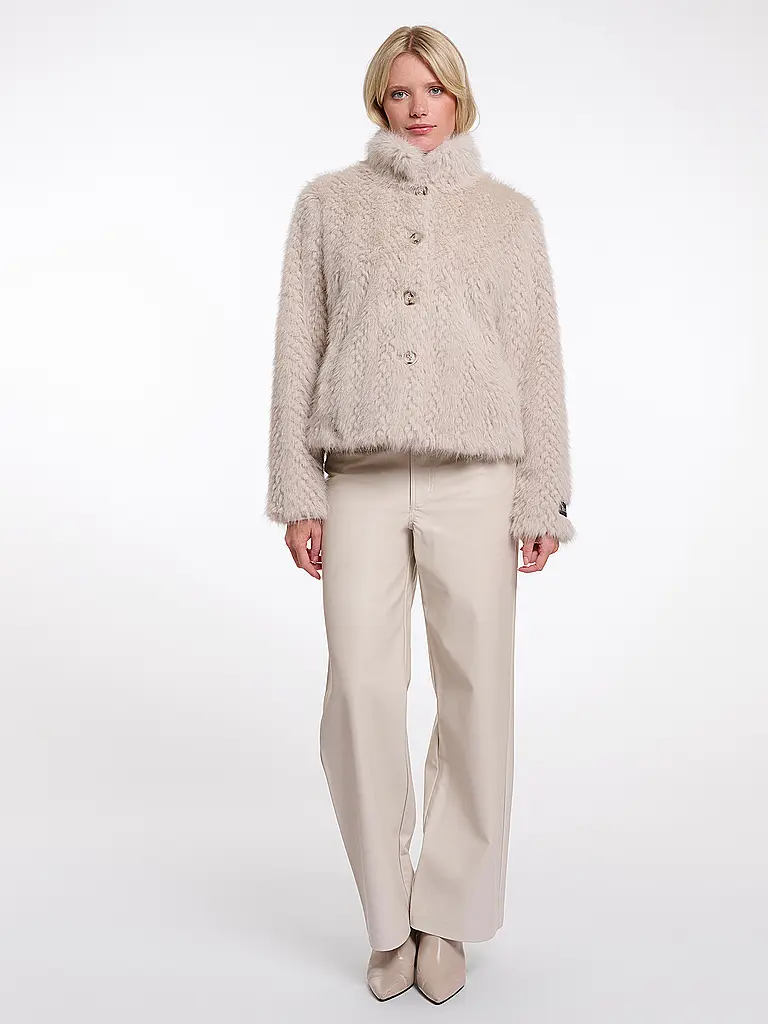 RINO&PELLE | Jacke in Felloptik  | Creme