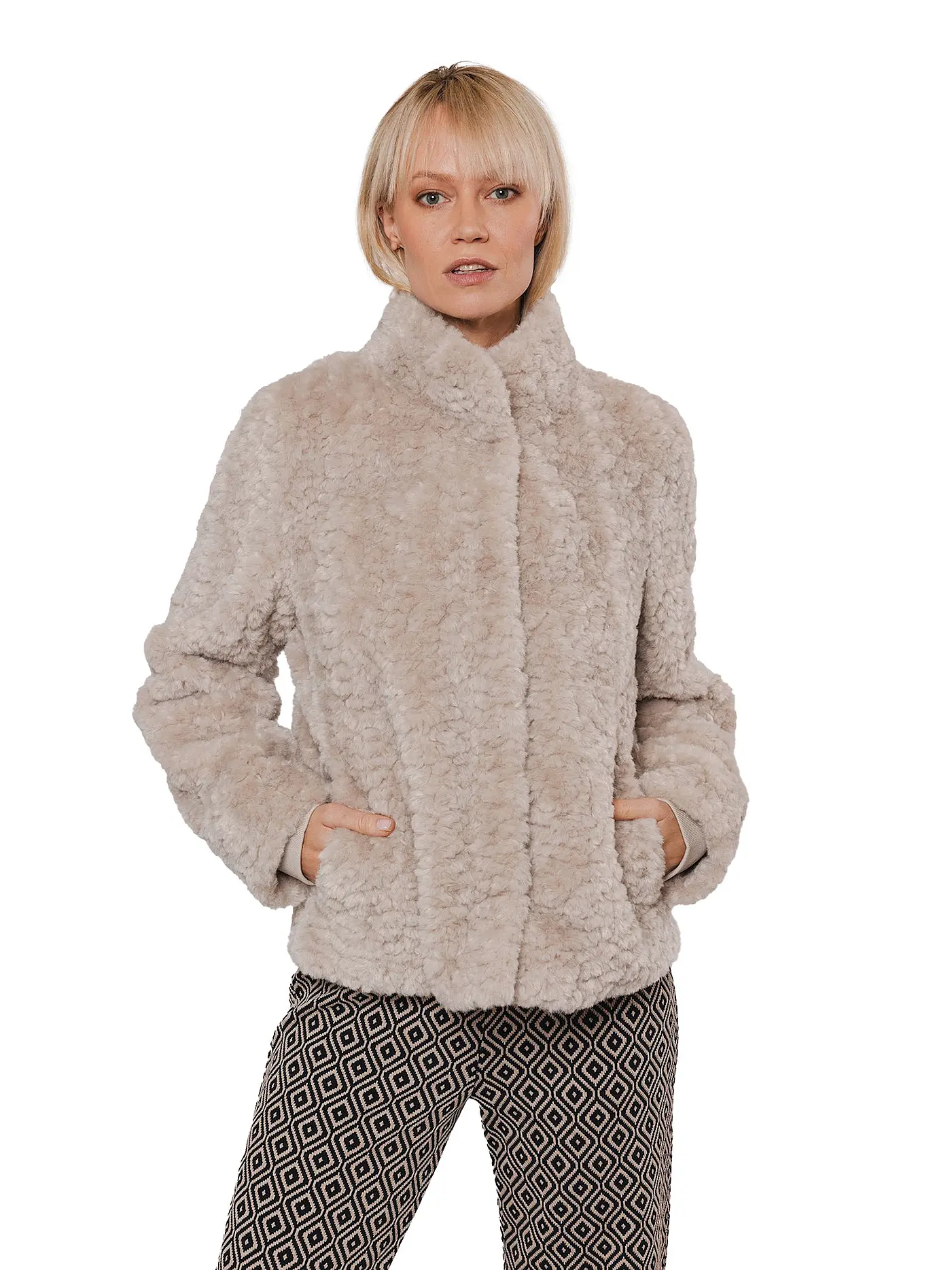 RINO&PELLE | Jacke in Felloptik KION | creme