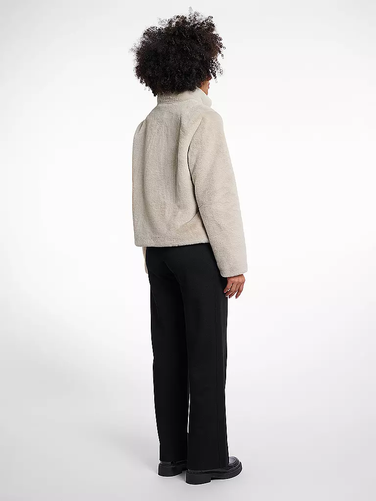 RINO&PELLE | Jacke in Felloptik VIE | dunkelrot