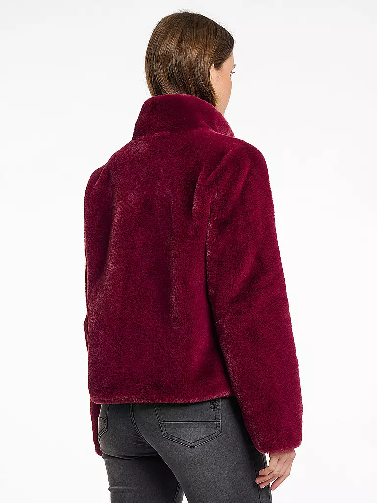 RINO&PELLE | Jacke in Felloptik VIE | dunkelrot