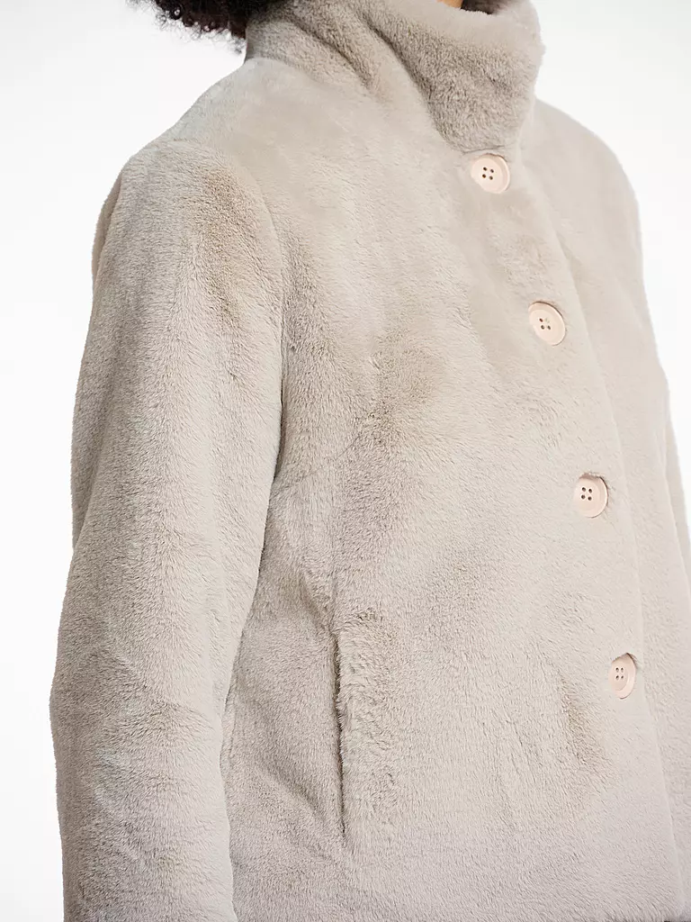RINO&PELLE | Jacke in Felloptik VIE | dunkelrot